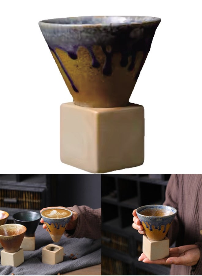 XiuWoo - Coffee ceramic cup with holder 200ml Coffee Cup Perfect For Cup or Mug Lovers - Image 1