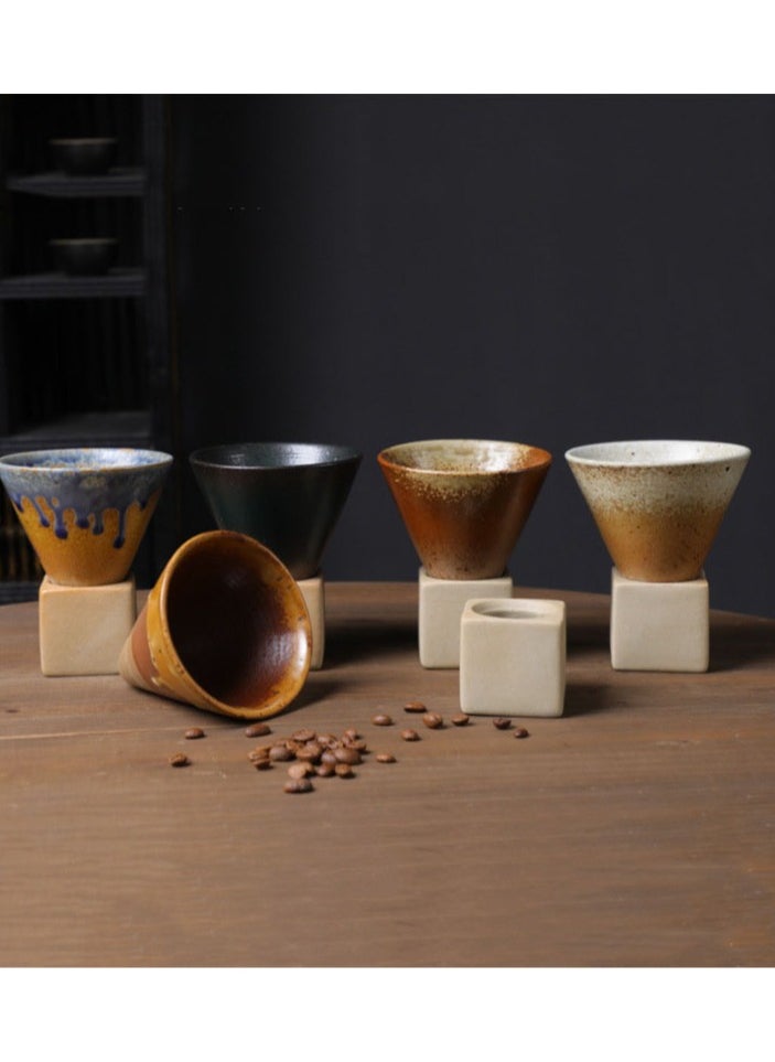 XiuWoo - Coffee ceramic cup with holder 200ml Coffee Cup Perfect For Cup or Mug Lovers - Image 1
