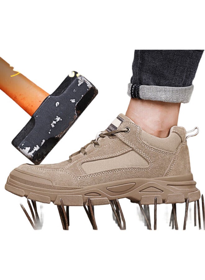 Jingtu Safety Shoes For Men, Breathable, Steel Toe Cap, Puncture-Resistant, Wear-Resistant, Protective Work Boots 0273 Size 42 - Image 1