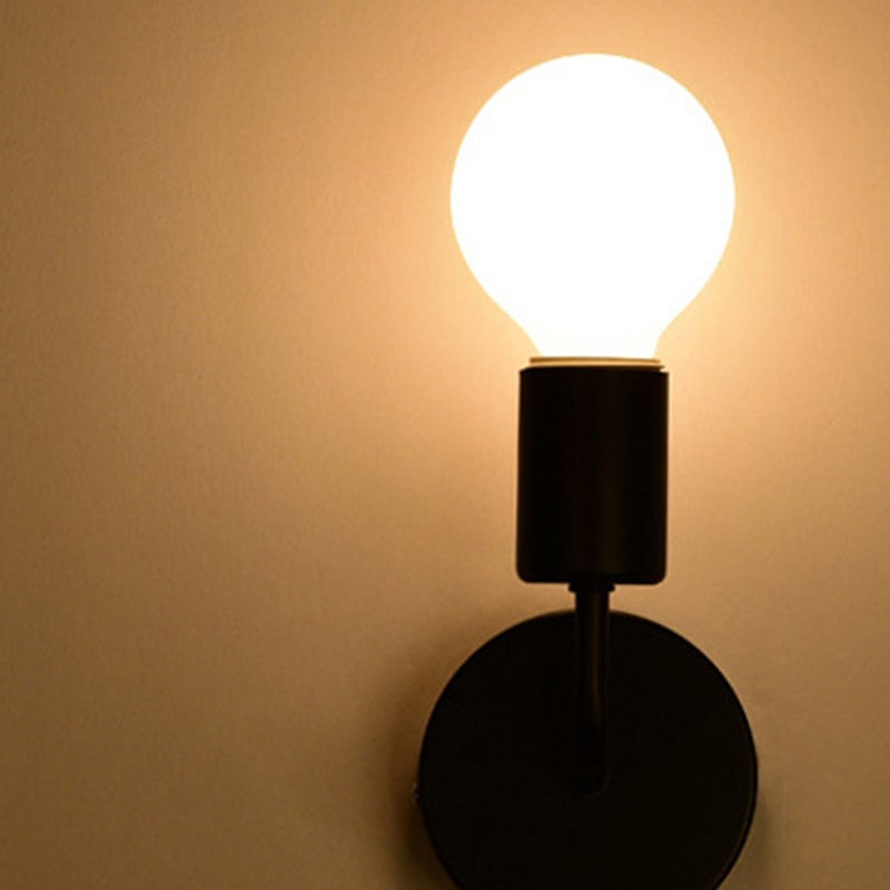2pcs Country Style Wall Art Bedside Lamp Wall Lamp Decorative Corridor Lamp without Light Bulb (Black) - Image 5