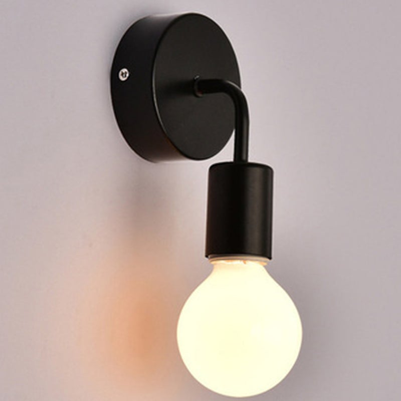 2pcs Country Style Wall Art Bedside Lamp Wall Lamp Decorative Corridor Lamp without Light Bulb (Black) - Image 3