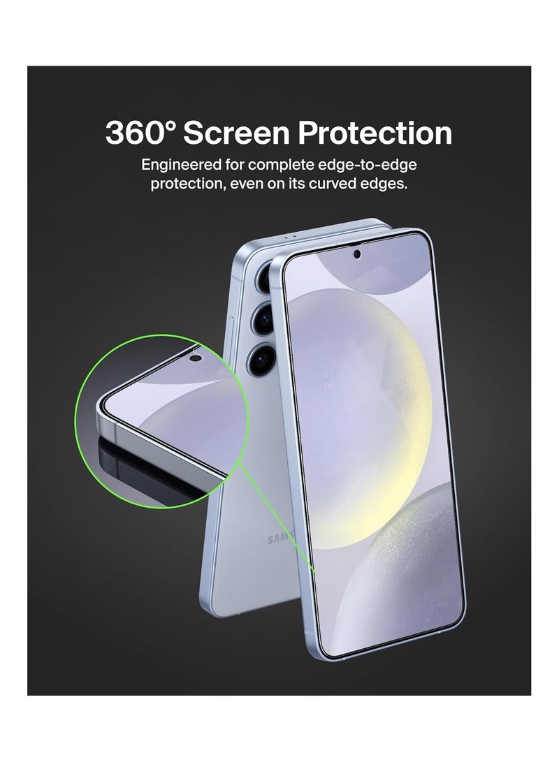 بيلكين يتميز واقي الشاشة المعالج Belkin ScreenForce InvisiGlass لهاتف Samsung Galaxy S25+‎ وS24+، بمقاومته للخدوش والصدمات مع علبة تسهيل المحاذاة لتركيب خالٍ من الفقاعات - زجاج معاد تدويره - Image 5