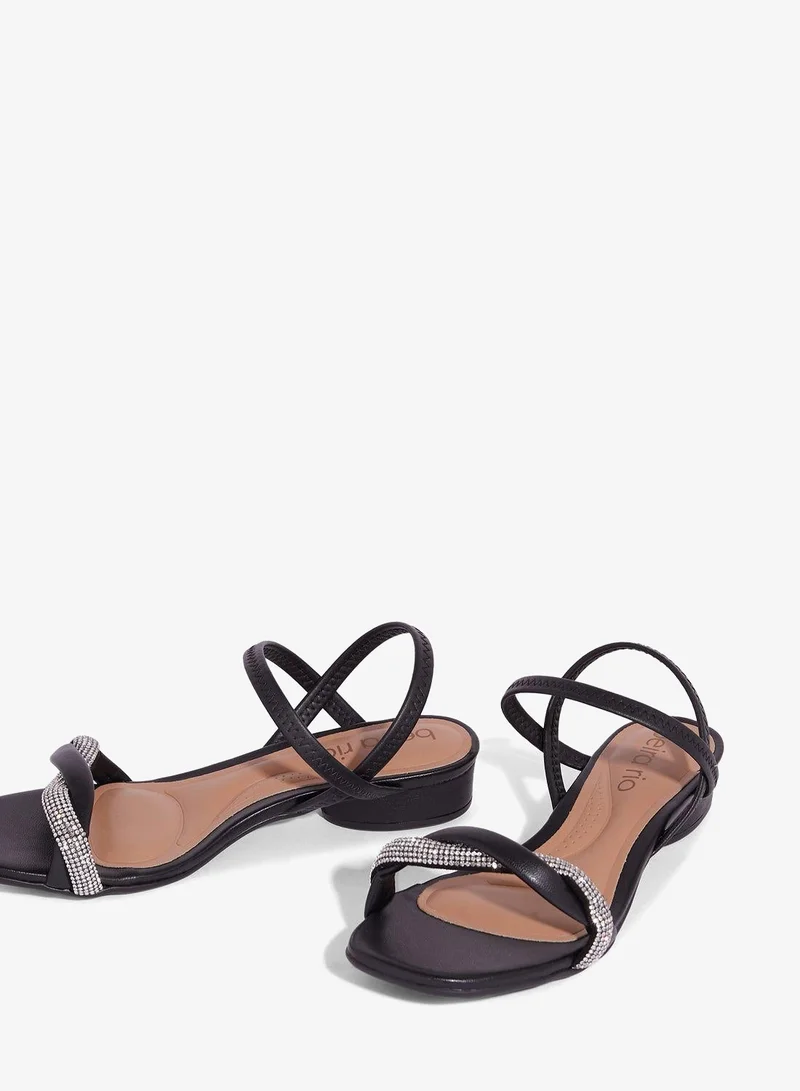 Beira Rio Black Sandals for Women with Back Strap – Stylish & Supportive sling Back Ladies Sandals for Women | Best Price UAE