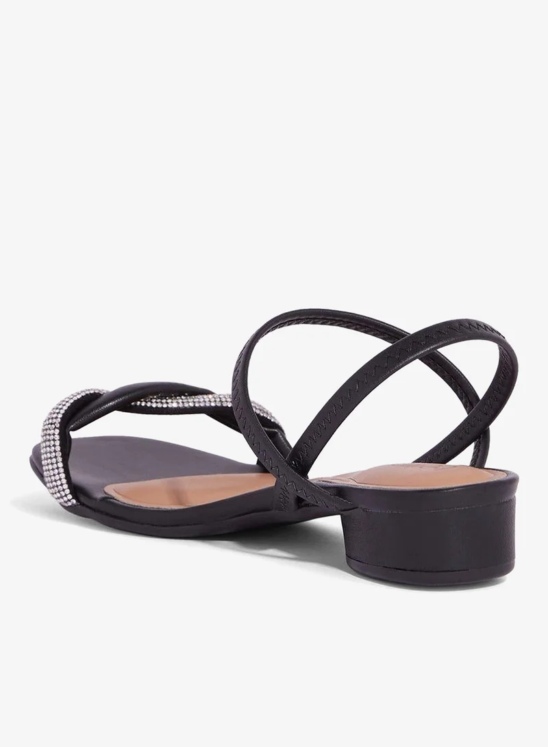 Beira Rio Black Sandals for Women with Back Strap – Stylish & Supportive sling Back Ladies Sandals for Women | Best Price UAE