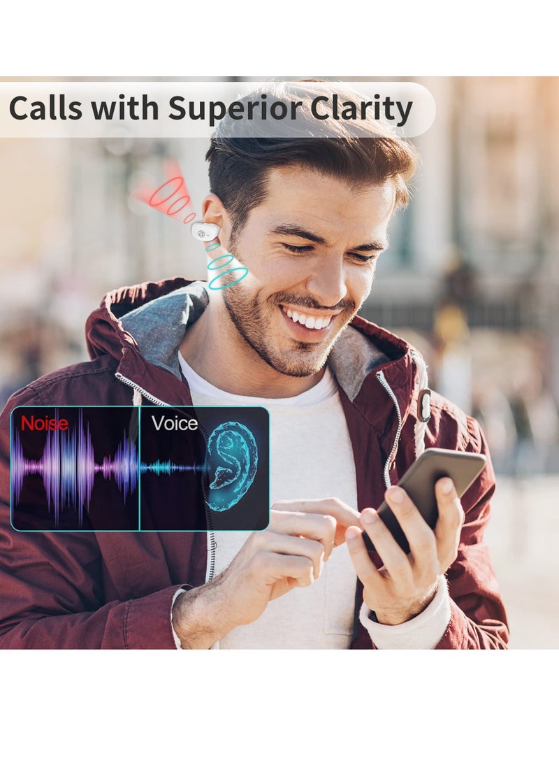 KASTWAVE Bluetooth Headphones, Open Ear Bluetooth 5.3 Headphones, Wireless Earbuds with Earhooks, ENC Noise-Cancellation, 30H Playtime, Built-in Mic, Waterproof Headphones for Sport Running - Image 4