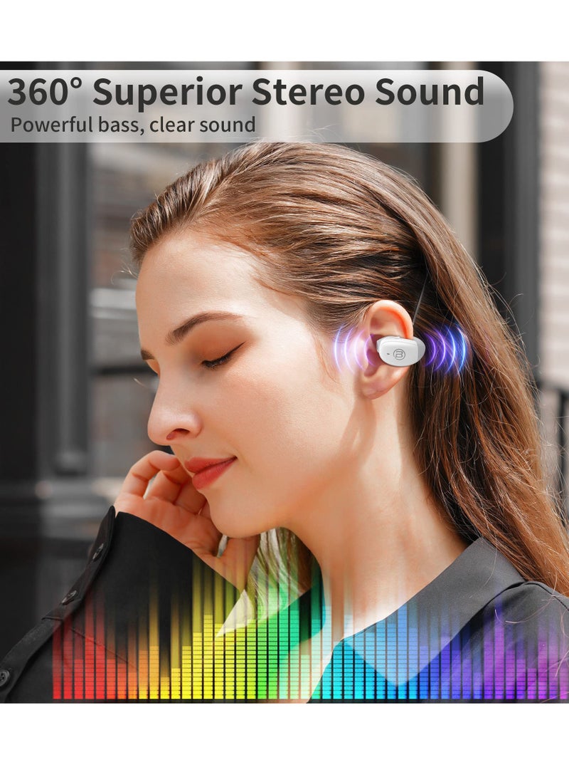 KASTWAVE Bluetooth Headphones, Open Ear Bluetooth 5.3 Headphones, Wireless Earbuds with Earhooks, ENC Noise-Cancellation, 30H Playtime, Built-in Mic, Waterproof Headphones for Sport Running - Image 3