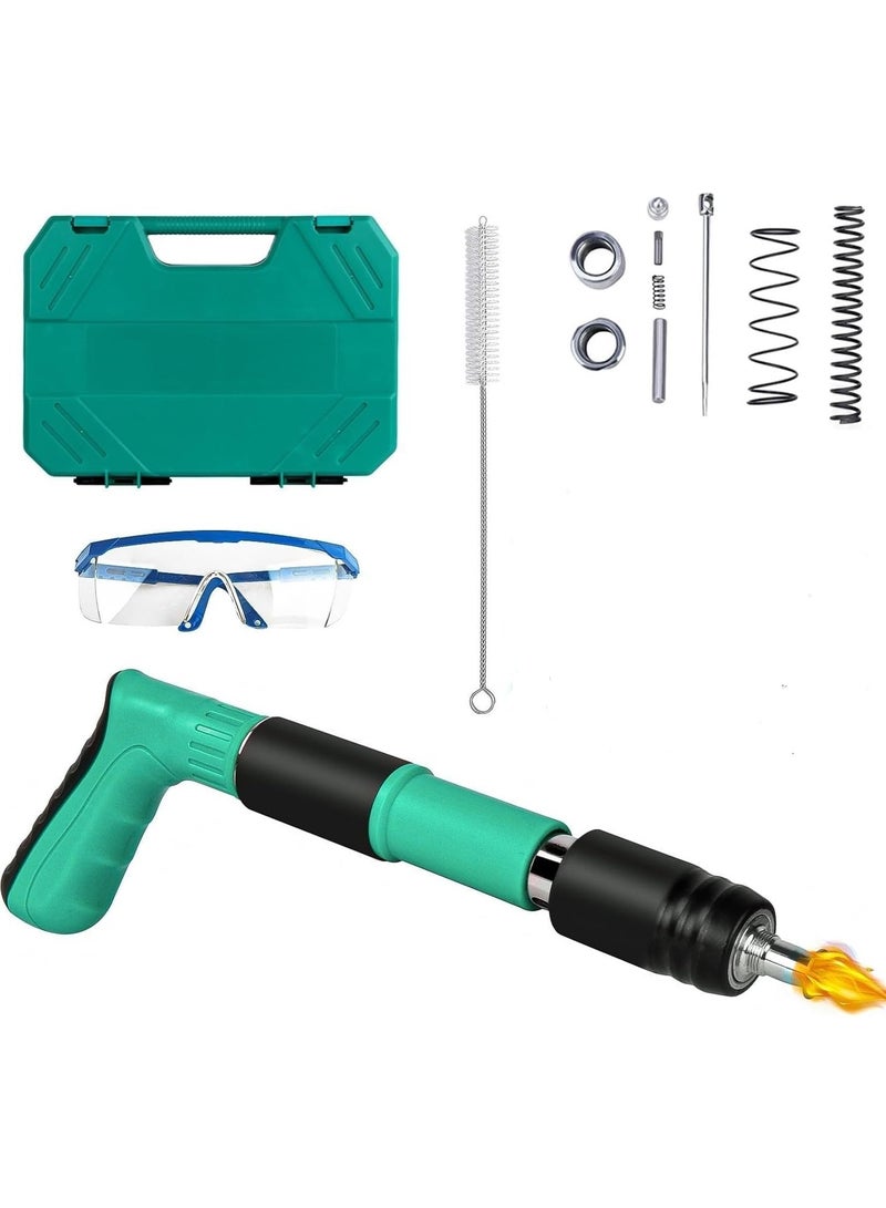 كيمايا مجموعة مسامير مسدسات الهواء المضغوط، جهاز دق المسامير مع 10 مسامير مستديرة ونظارات أمان، جهاز دق البراغي للخرسانة، أداة يدوية لدق المسامير، مسدس مطرقة، للصلب والخرسانة، سهل الاستخدام - Image 1