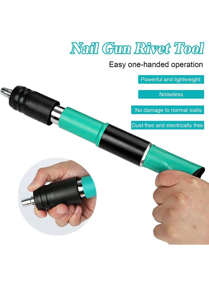 كيمايا مجموعة مسامير مسدسات الهواء المضغوط، جهاز دق المسامير مع 10 مسامير مستديرة ونظارات أمان، جهاز دق البراغي للخرسانة، أداة يدوية لدق المسامير، مسدس مطرقة، للصلب والخرسانة، سهل الاستخدام - Image 4