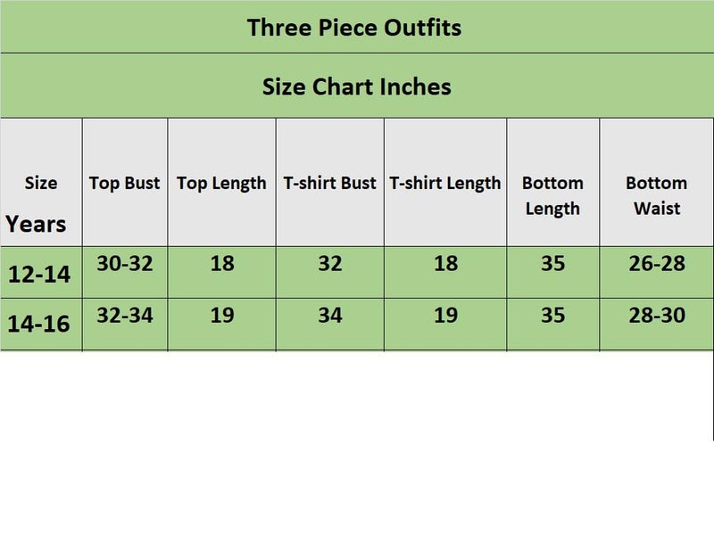 Ameeha Girls Denim Summer Streetwear 3 Piece Suit T-Shirt Top and Jeans (Blue, 11 Years-12 Years) - Image 5