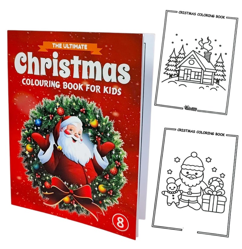 Tera13 كتاب تيرا 13 هدية عيد الميلاد للرسم للأطفال (6 قطع) تلوين إبداعي لعطلة عيد الميلاد، كتب تلوين ورسم للأطفال، كتاب نشاط وفن للأطفال، مجموعة هدايا بموضوع عيد الميلاد - Image 4
