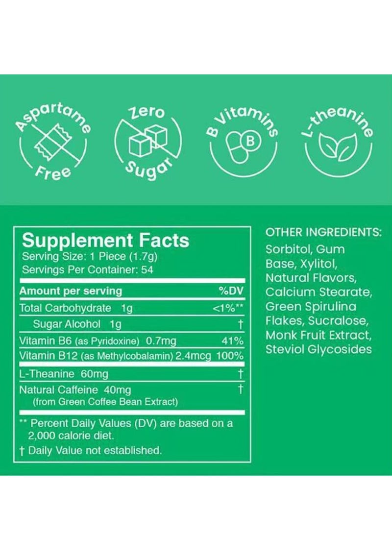 Energy Energy Caffeine Mints (54 Pieces) - Sugar Free with L-theanine + Natural Caffeine + Vitamin B12 & B6 - Nootropic Energy & Focus Supplement for Women & Men - Keto & Vegan, Peppermint Flavor  - Image 4