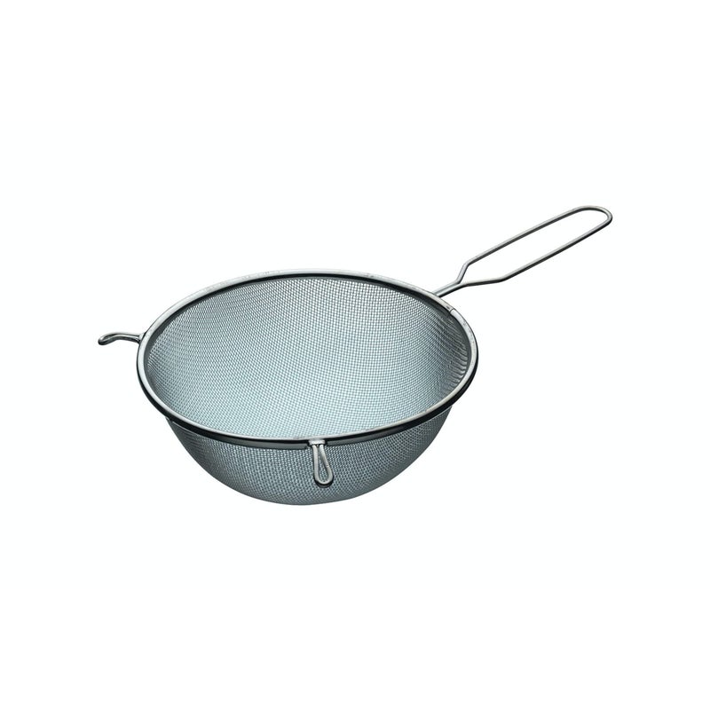KitchenCraft Large Sieve with Handle 20cm TinCoated Metal for Baking and Cooking Silver