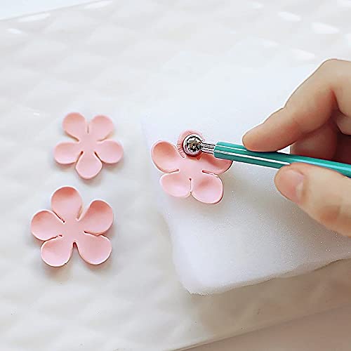 Groupcow 4 x Fondant Cake Decorating Clay Flower Sugarcraft Ball Model DIY Tool 8 Sizes (Green) - Image 4
