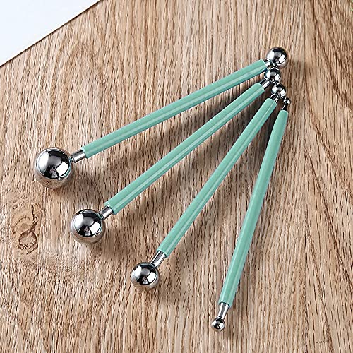 Groupcow 4 x Fondant Cake Decorating Clay Flower Sugarcraft Ball Model DIY Tool 8 Sizes (Green) - Image 5