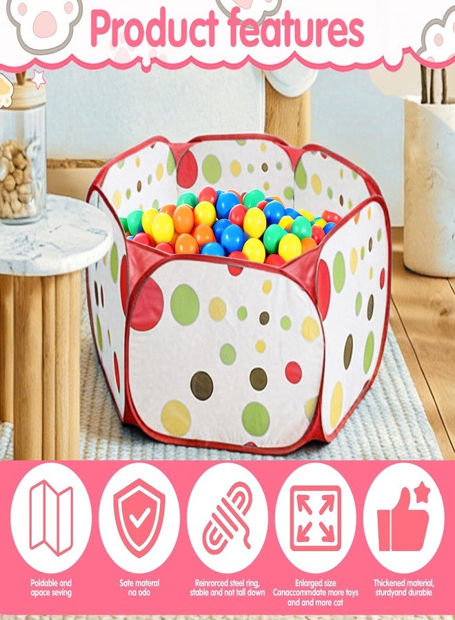 Engorgio Cat Ball Pit, Pop Up Ball Pits Tent，Cat Enrichment Toys，Suitable for Indoor and Outdoor Activities (39.37inches in Diameter,No Ball Included) (Red) - Image 5