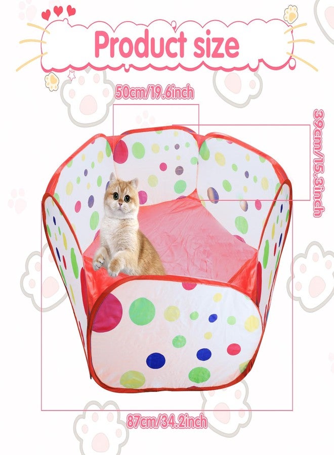 Engorgio Cat Ball Pit, Pop Up Ball Pits Tent，Cat Enrichment Toys，Suitable for Indoor and Outdoor Activities (39.37inches in Diameter,No Ball Included) (Red) - Image 2