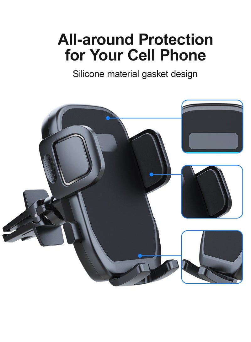 HouDeOS Car Phone Holder Phone Holder Car for Air Vent, Anti-Shake Mobile Holder for Car with Ultra Stable Hook Design Car Phone Mount Compatible with All Phones iPhone 14/13/12 - Image 4