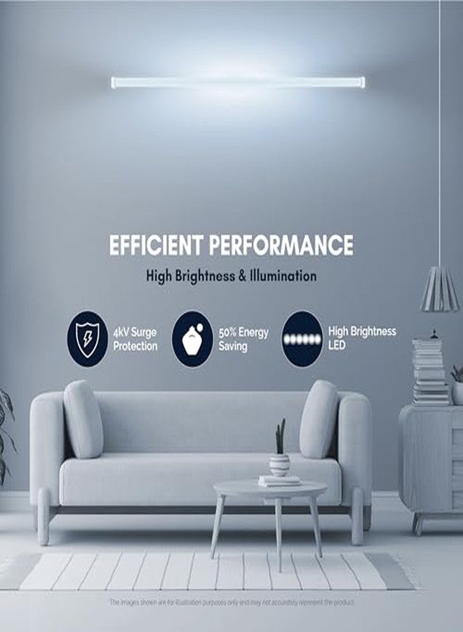 Halonix 30W Trios 3-in-1 Color LED Tube Light | White, Off-White & Warm Yellow | 3 CCT with Switch Toggle | Energy Efficient | High Brightness | Eco-Friendly | Made in India | Pack of 1 - Image 3