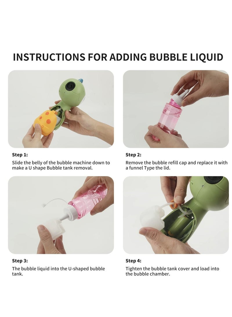 SYOSI Bubble Machine Maker Blower for Kids Light Music Cool Toys Gift Huge Amount Automatic Boys and Girls Outdoor Play - Image 5