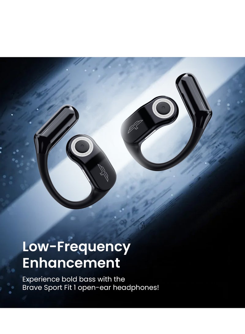 Bluetooth 5.4 Open-Ear Design Earphones for Android and iPhone, Open Air Conduction Wireless Headphones with Dual Dynamic Drivers, 13mm Enhanced Bass, 24-Hour Playtime, Fingerprint Touch Control, 4 Microphones for Clear Calls, Supports Multi-Device Connection, Perfect for Commuting, Running, Workout, Sports, Office and More