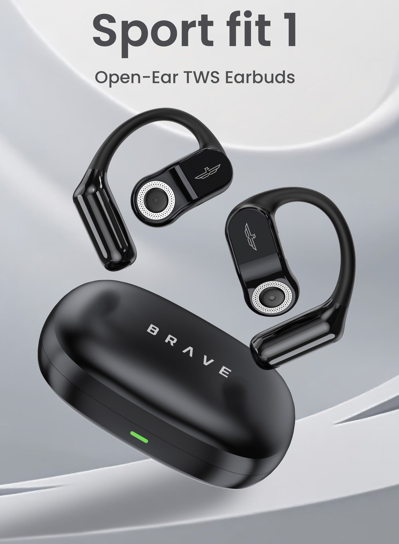 Bluetooth 5.4 Open-Ear Design Earphones for Android and iPhone, Open Air Conduction Wireless Headphones with Dual Dynamic Drivers, 13mm Enhanced Bass, 24-Hour Playtime, Fingerprint Touch Control, 4 Microphones for Clear Calls, Supports Multi-Device Connection, Perfect for Commuting, Running, Workout, Sports, Office and More