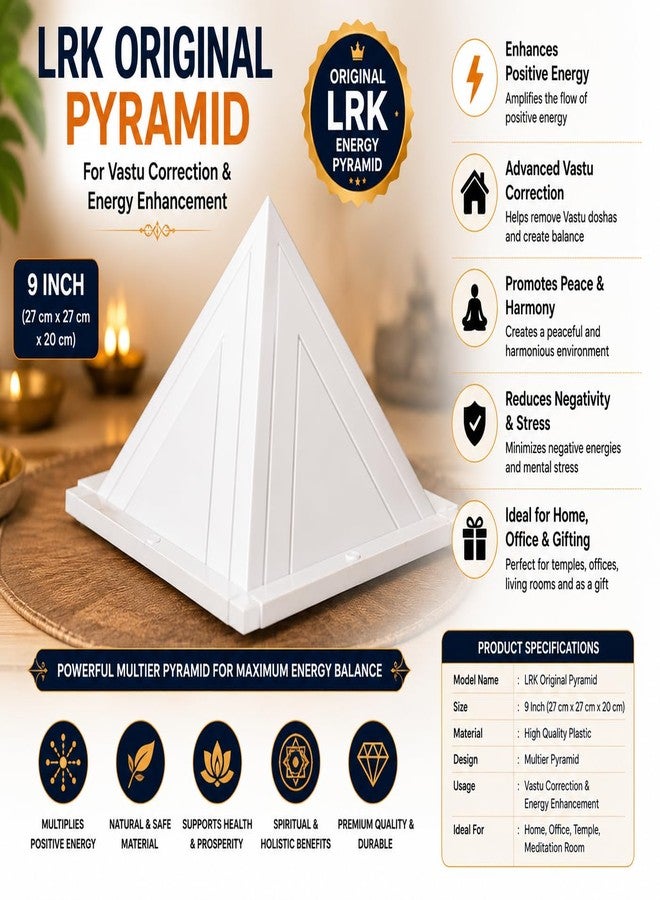 LRK Original Pyramid for Vastu 9 Inch (27 cm x 27 cm x 20 cm) | Powerful Multier Pyramid for Home Office Meditation Energy Enhancement & Vastu Correction - Image 4