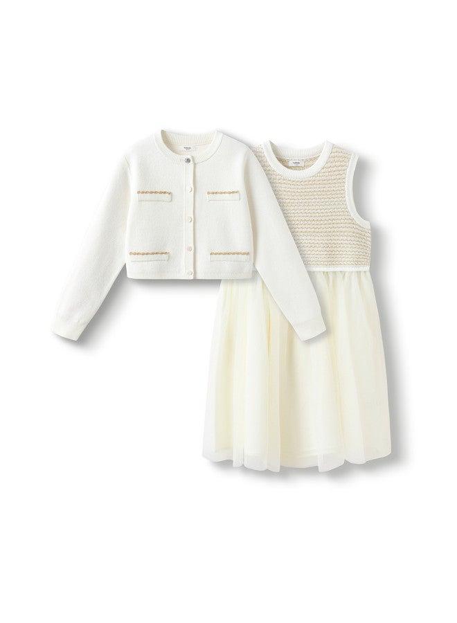 Balabala Little Lady Chic Dress For Girls, Children's Tulle Skirt, 2025 Spring New Arrival Two-piece Set, Chinese Style Outfit - Image 2