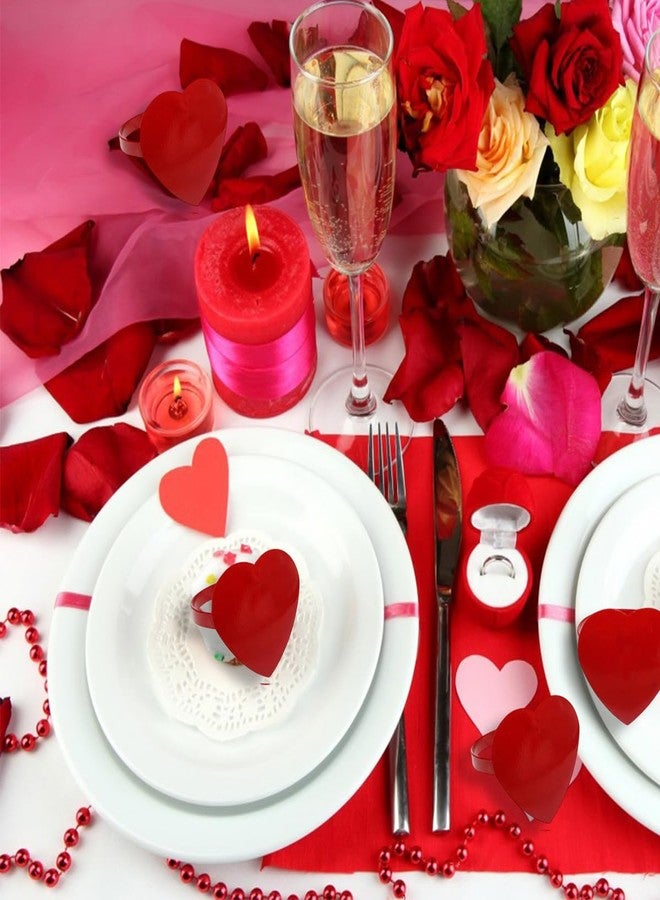 AUOCATTAIL Red Heart Napkin Rings Set of 6, Valentine's Day, Wedding, Anniversary, Christmas, Birthday Party Table Decorations - Image 4