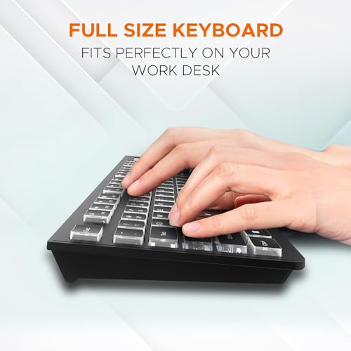 Amkette Wi-Key Backlit Wired Keyboard | White Backlit with Brightness Control | Laser-Etched Keys | 12 Multi-Media Keys | Plug and Play USB Connection | Compatible with PC/Mac/Laptop | 1 Year Warranty - Image 3