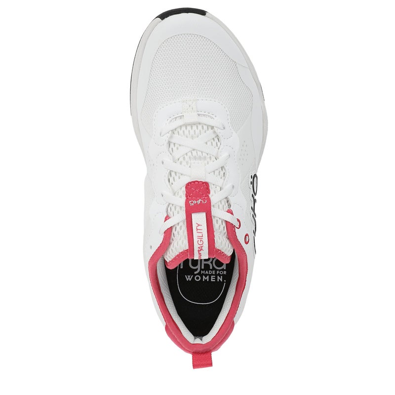 Ryka Womens Court Agility Cross Training Shoes White/Popstar Pink 8.5 M - Image 5