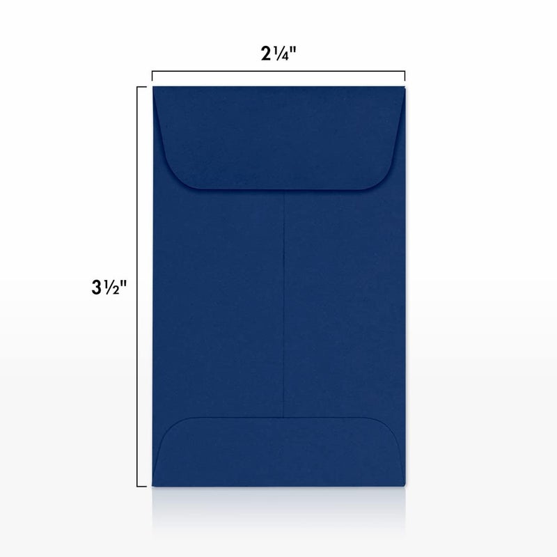 LUXPaper أظرف العملات LUXPaper #1 | 2 1/4" x 3 1/2" | أزرق داكن | 80 رطل. نص | 50 كمية - Image 3