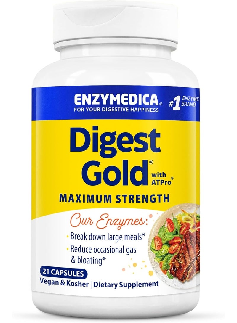 ENZYMEDICA Digest Gold + ATPro, 21 Capsules - Image 1