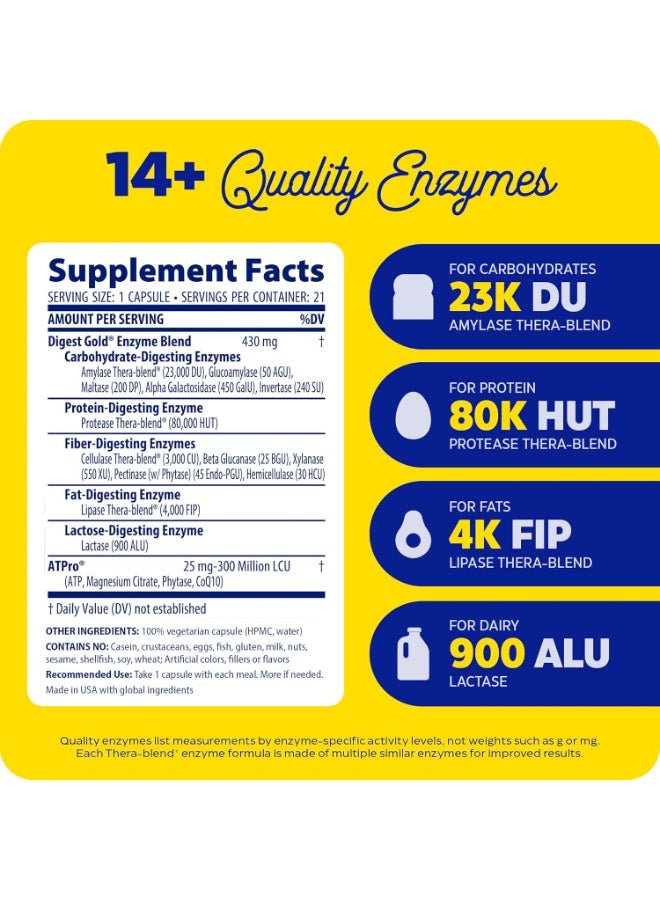 ENZYMEDICA Digest Gold + ATPro, 21 Capsules - Image 2