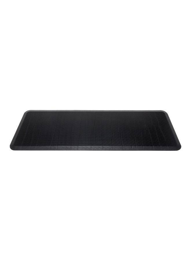 Restaurantware 70 x 24 x 8 Inch Anti-Fatigue Mat, 1 Extra-Padded Kitchen Mat - Beveled Safety Edges, Non-Slip, Black Plastic Kitchen Sink Rug, Shock-Resistant, For Home, Office, Or Laundry Room  - Image 1