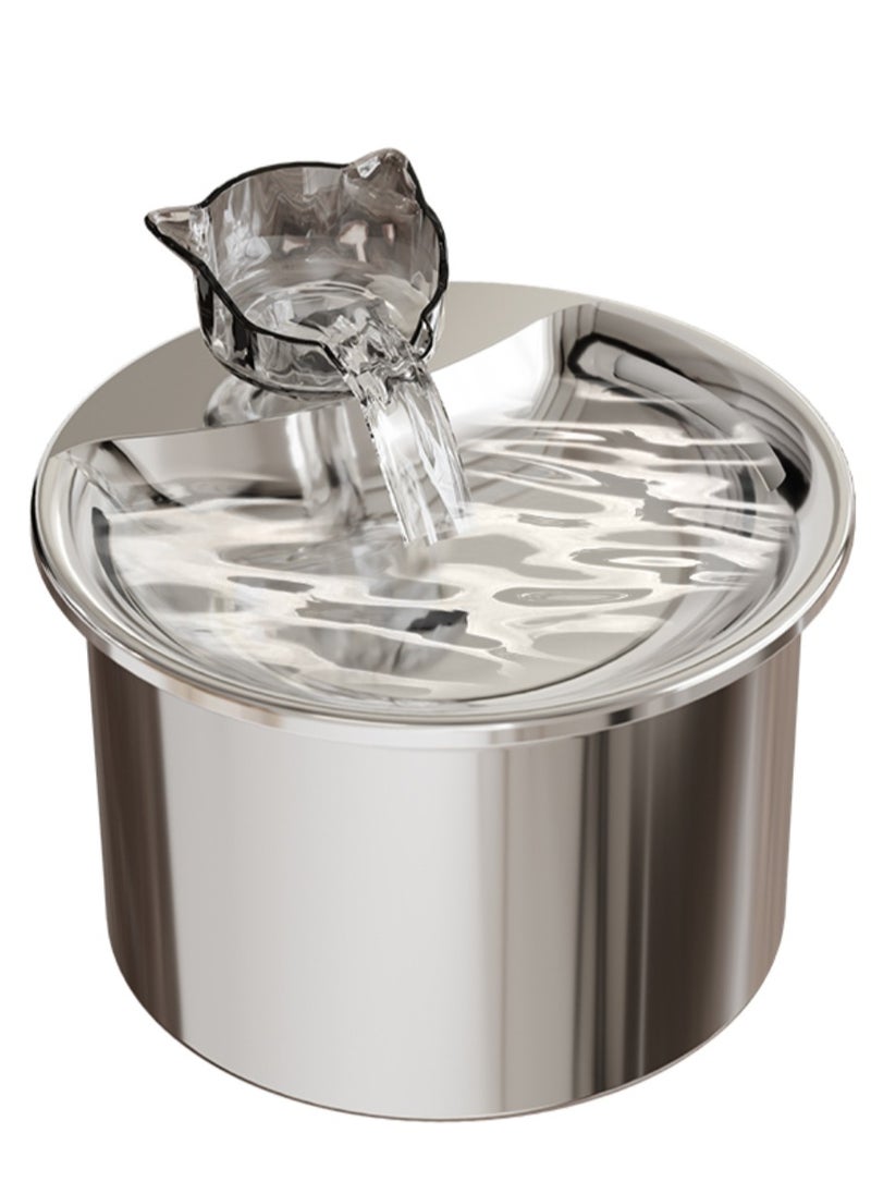 LAPET Pet Water Fountain 304 Stainless Steel, 2L Automatic Water Dispenser with Ultra-Quiet Pump with Filters Drinking Bowl for Cats  - Image 1