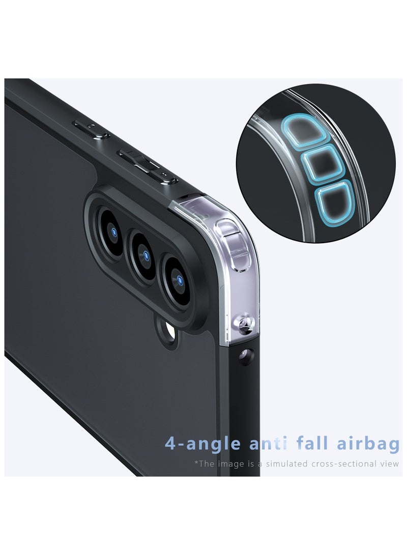 [1+1 مجموعات] غلاف واقي وواقي شاشة لجهاز سامسونج جالاكسي A56 5G، خلفية شفافة غير لامعة، غلاف هاتف رفيع، مضاد لبصمات الأصابع، حماية من السقوط، فيلم مقسى - Image 5