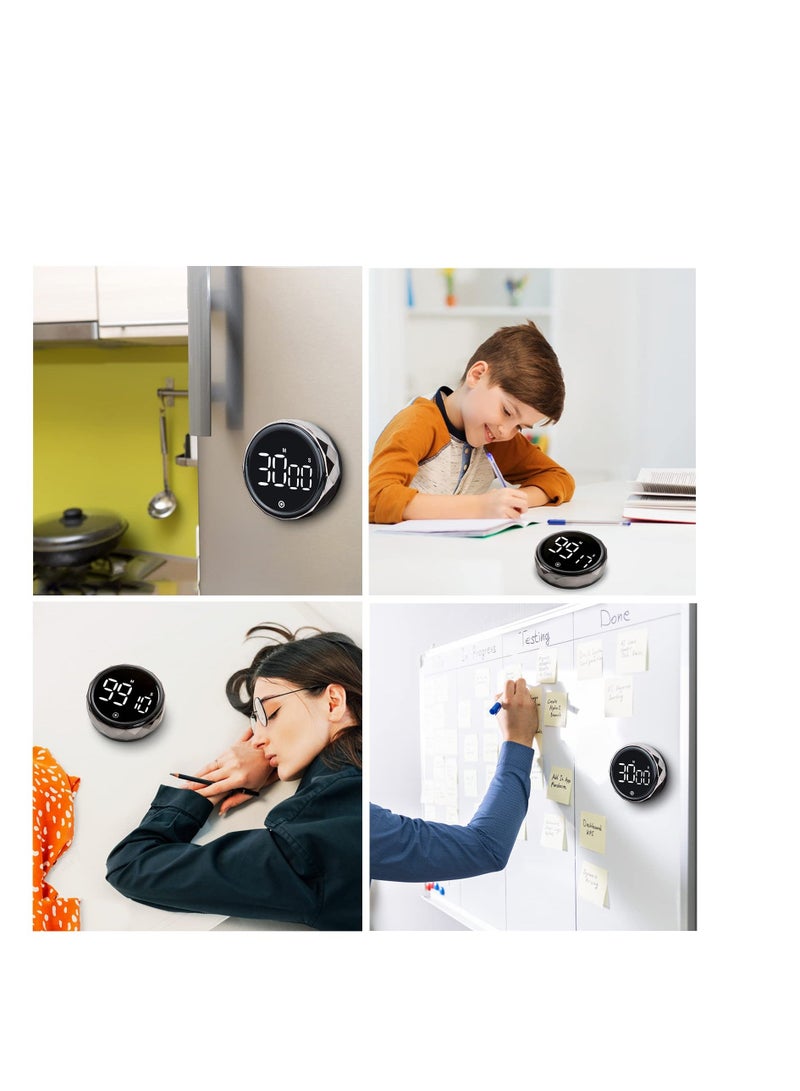 Timer, Magnetic Timer for Classroom Board, Digital Kitchen Timer with Large LED Digital Display for Cooking Fitness Baking Learning Teaching for Children and Seniors  - Image 4
