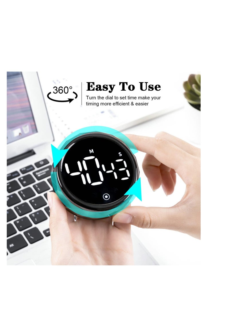 Timer, Magnetic Timer for Classroom Board, Digital Kitchen Timer with Large LED Digital Display for Cooking Fitness Baking Learning Teaching for Children and Seniors  - Image 3