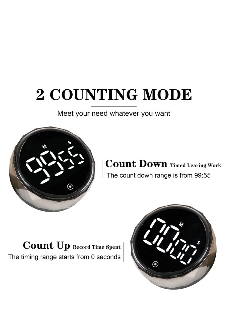 Timer, Magnetic Timer for Classroom Board, Digital Kitchen Timer with Large LED Digital Display for Cooking Fitness Baking Learning Teaching for Children and Seniors  - Image 5