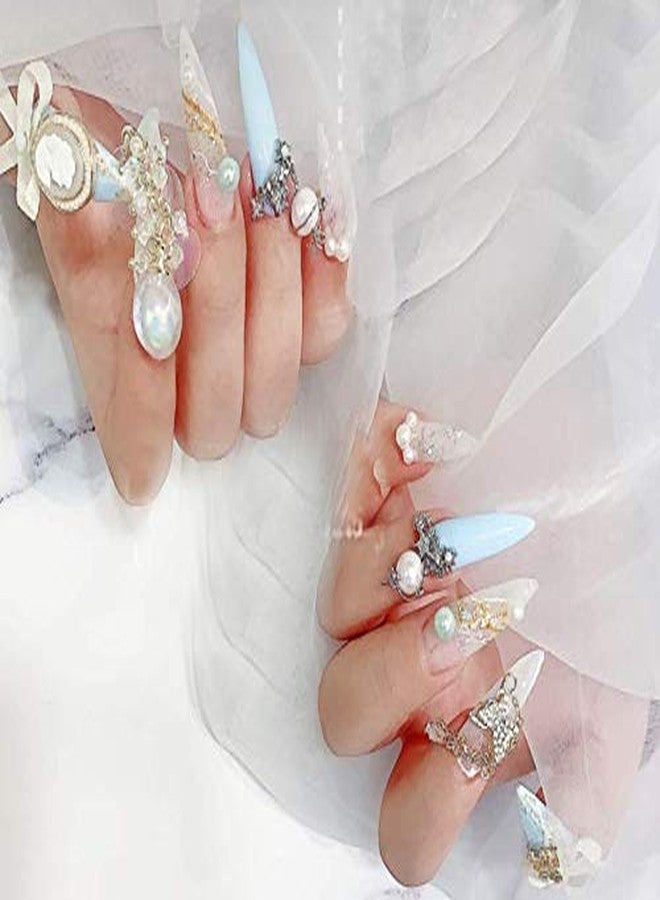 AM RONG MAGIC Long Stiletto Natural Nail Tips - Acrylic Half Cover Pointed Fake Nails, Long Claw False Artificial Tips 600pcs 10 Sizes With Box - Image 5
