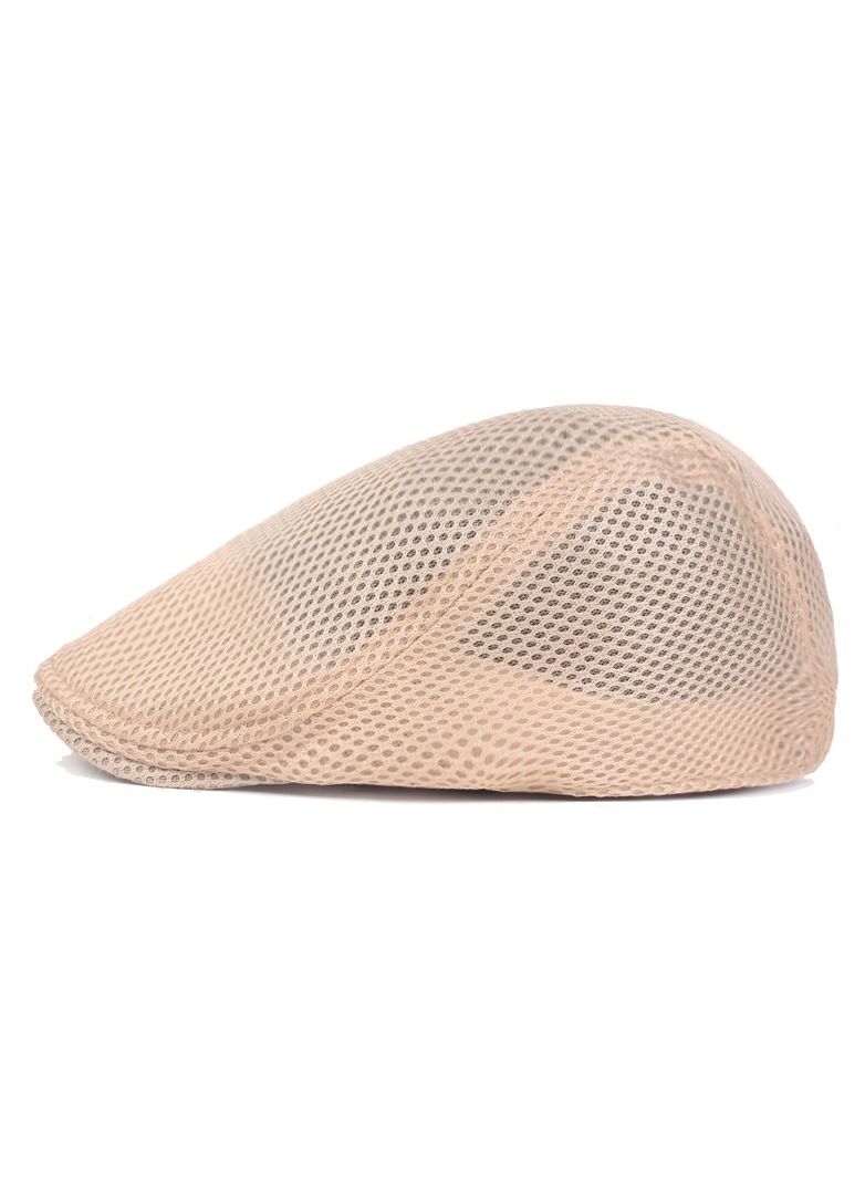 Loquat British Style Men's Solid Color Duck Tongue Frward Hat Beige(56-58cm) 