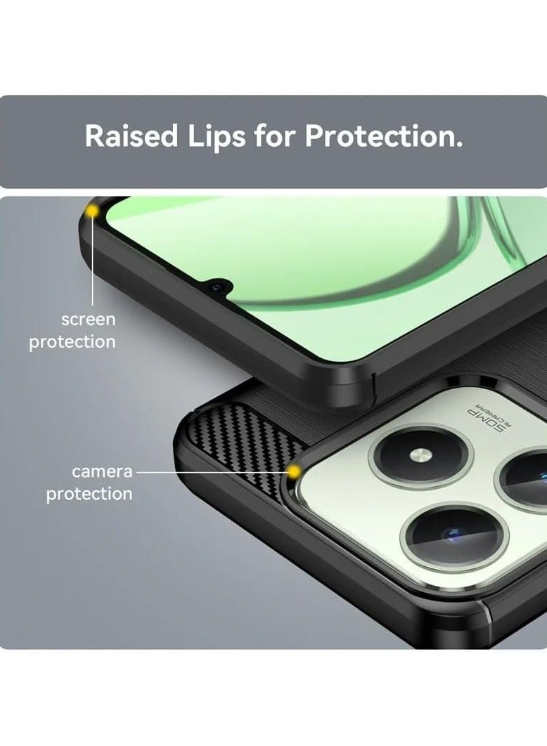 عام حافظة متوافقة مع ريلمي سي 63 ، حافظة هاتف ناعمة من ألياف الكربون تي بي يو مضادة للخدش ومضادة للصدمات فائقة النحافة ومضادة للسقوط غطاء مصد متين لريلمي سي 63 - Image 3