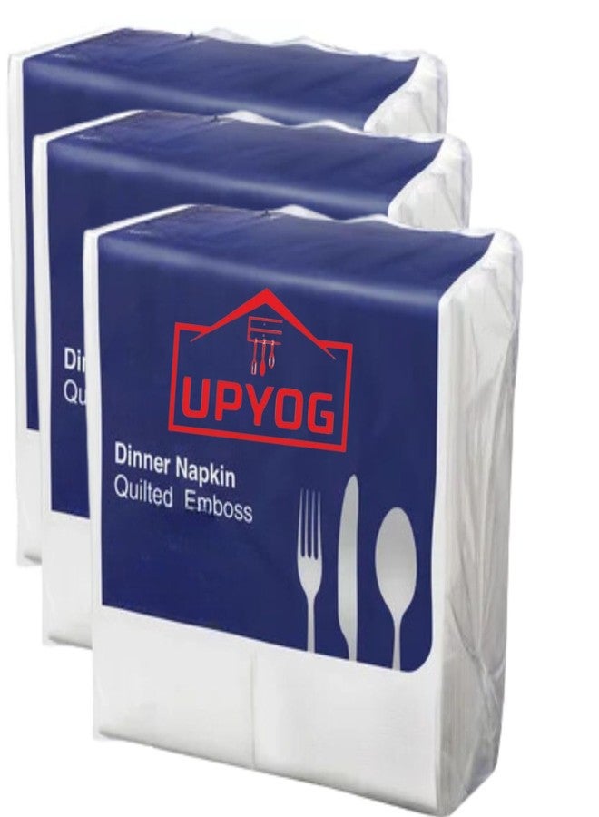 UPYOG 2 Ply Paper Napkins - 50 Pulls Pack of 3 Premium Disposable Napkins for Parties, Events, and Dining Soft and Absorbent Tissue Napkins Bulk Pack Ideal for Weddings, Birthdays, and Celebrations