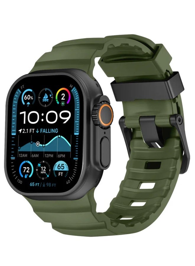 ACLIX Rocky Peak Band Compatible with Apple Watch for Men Women Ultra 3 | 2 | 1, 49mm/45mm/44mm/42mm Rugged Silicone Sport Strap for iWatch Series 11/10/9/8/7/6/5/4/3/2/1, Ultimate Powerful Watch Strap - Image 1