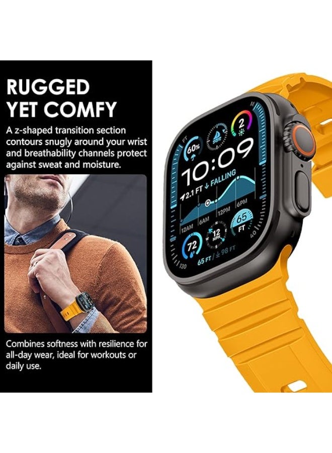 ACLIX Rocky Peak Band Compatible with Apple Watch for Men Women Ultra 3 | 2 | 1, 49mm/45mm/44mm/42mm Rugged Silicone Sport Strap for iWatch Series 11/10/9/8/7/6/5/4/3/2/1, Ultimate Powerful Watch Strap - Image 4