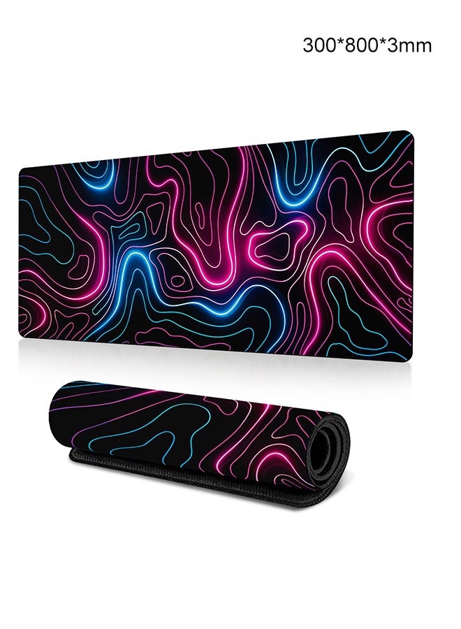 النيون مبهرج سوبر ماوس لوحة مكتب الألعاب المنزلية الخاصة ( 300 * 800 * 3 ملم ) - Image 1