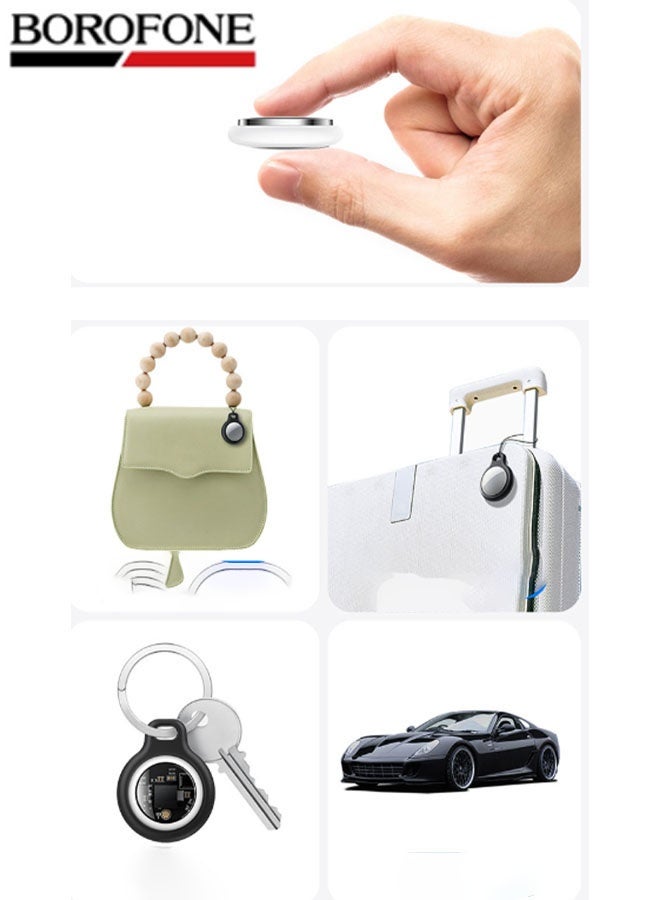 بوروفون جهاز Airtag الذكي المضاد للضياع للحيوانات الأليفة، متوافق مع أجهزة Apple والمركبات والمفاتيح والأمتعة وغيرها – الحل الأمثل المضاد للضياع (أسود) - Image 3