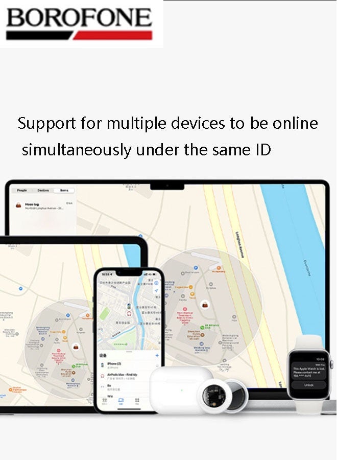 بوروفون جهاز Airtag الذكي المضاد للضياع للحيوانات الأليفة، متوافق مع أجهزة Apple والمركبات والمفاتيح والأمتعة وغيرها – الحل الأمثل المضاد للضياع (أسود) - Image 4