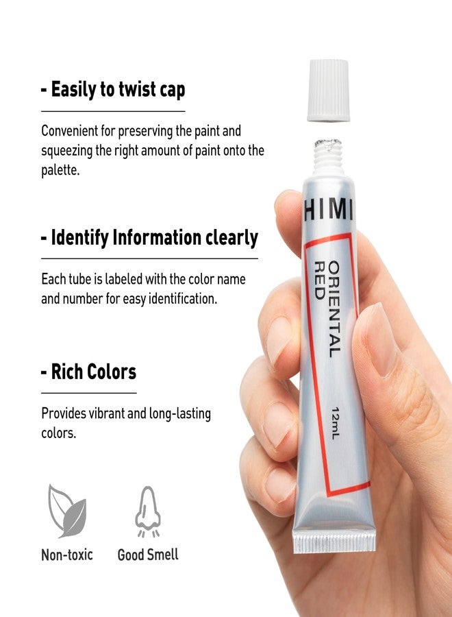 HIMI Watercolor Paint Tube Set - 36 Colors 12ml, with Rich Pigments, Non-Toxic, suitable for Beginners, Artists, and Hobby Painters. Beautiful Gifts for Art Supplies Painting - Image 3