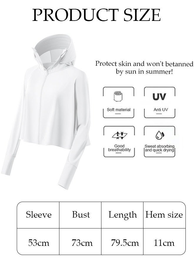 DUNISO Lightweight Sun Protection Clothing For Women, UPF 50+ Long Sleeve Sun Protection Hoodie Shirt, Long Sleeve Ice Silk Hoodie Shirts for Outdoor Climbing Hiking - Image 3